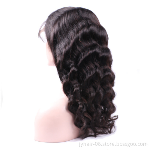 Eli cambodian vendor 100% human hair pre plucked loose deep wave swiss full lace wig